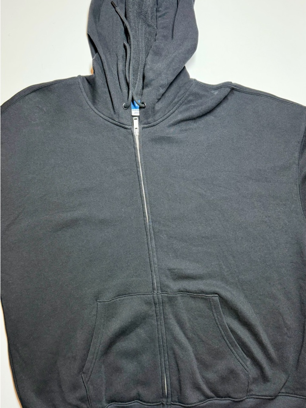 Old Navy Black Heavyweight Oversized Full‑Zip Fleece Hoodie Men’s Size‎ S